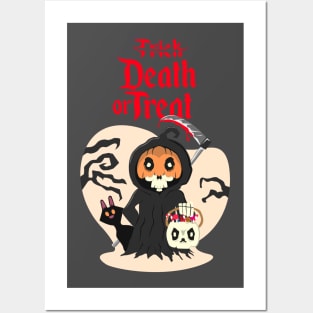 Hi, Death or treat on Halloween Posters and Art